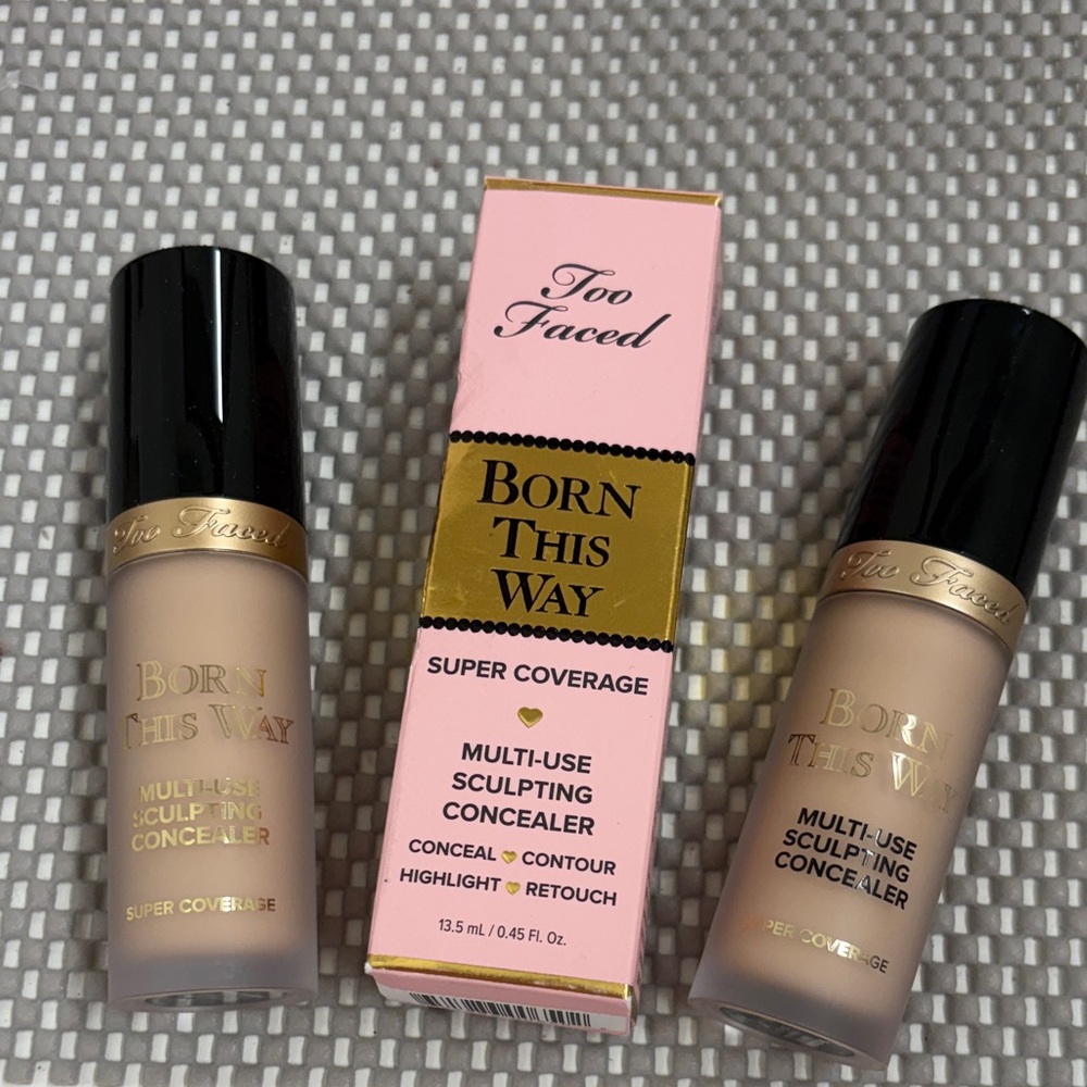 2 Too Faced Born This Way Multi-Use Sculpting Concealers in Marshmallow